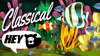 Hey Bear Sensory - Classical Aquarium - 30 Minutes - Relaxing Video With Music