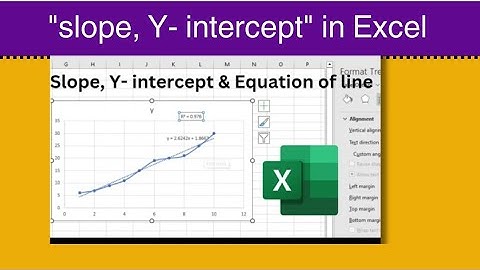 How to find Slope intercept and equation of the line in Excel
