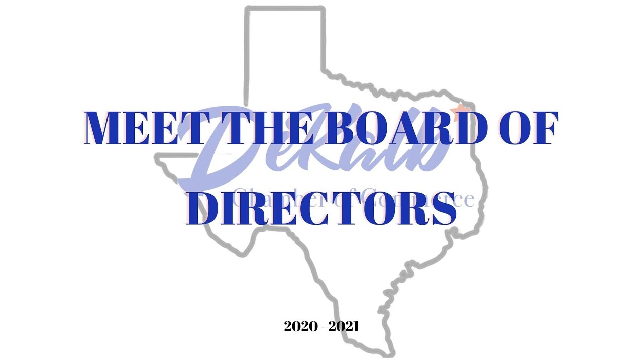 Meet the board of directors DeKalb Texas Chamber of Commerce YouTube