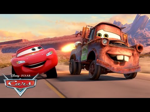 Mater Races in the Radiator Springs Grand Prix! | Pixar Cars