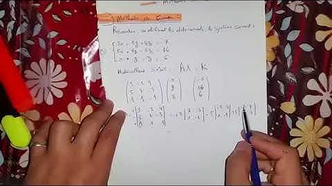 ALGEBRE S2 #EP7 Résolution dun systeme linéaire par la methode de Cramer