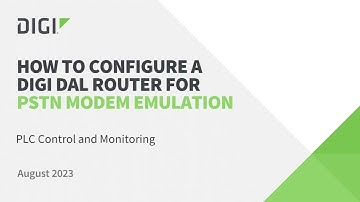 Digi Accelerated Linux router - How to use PSTN modem emulation