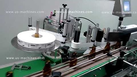 Empty oral liquid small bottle automatic vertical labeling machine bottle label applicator line