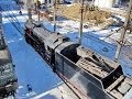 Паровоз Л-3535 в депо Львов-Запад. Вид с пешеходного моста