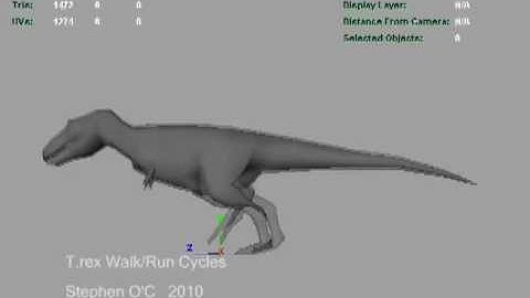 Tyrannosaur Walk / Run Cycles