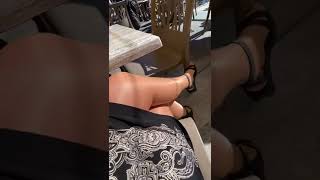 Do You Like Shiny Tights And Wedge Sandals?