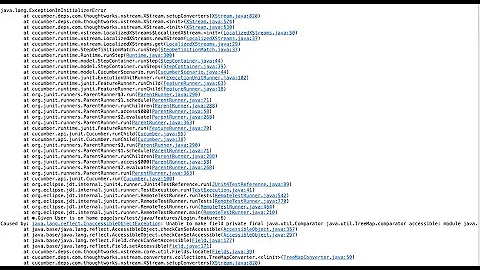 Fix 'Unable make field private final java.util.Comparator java.util.TreeMap.comparator' in Cucumber.