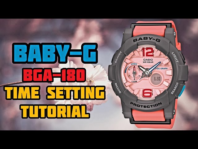 How to set time on Baby-G BGA-180 | Casio Baby-G BGA-180 Time