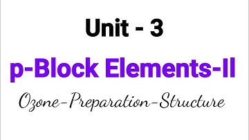 Ozone | Preparation | Structure | p-Block Elements-ll | TN 12th Chemistry | Unit 3 | inTamil
