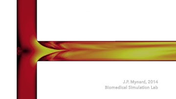 Transiently unstable flow in a T junction