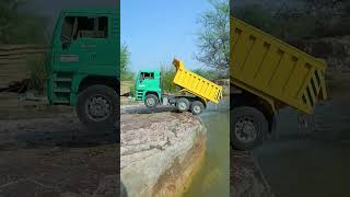 diy truck dumping mud in river😘😘❤️❣️❣️💗😳😳😳#shorts #ytshorts #viral #diy #truck #trending
