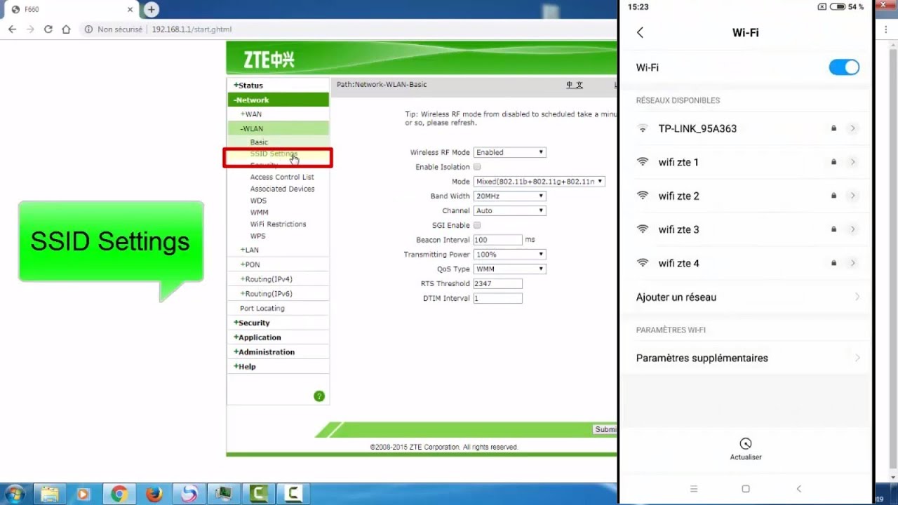 Configure Zte F660 Access Point 4 Wi Fi In One Youtube