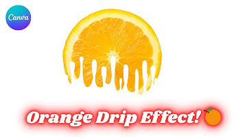Orange Dripping Effect in Canva | Liquid Melt Design Tutorial