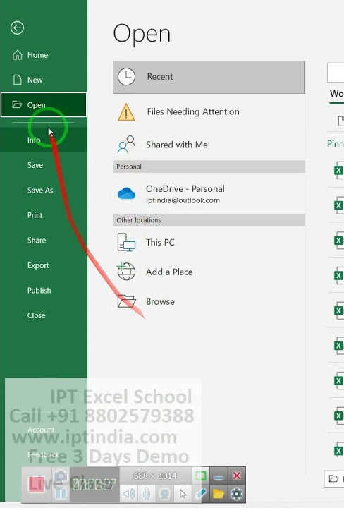 Excel FILE Menu #SHORTS - YouTube