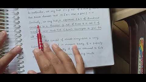 measure and Integration theory topic  almost everywhere