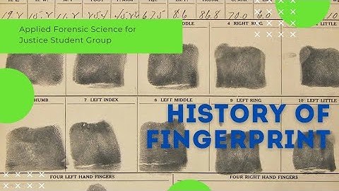 History of Fingerprint.