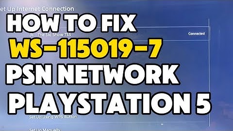 HowTo Fix PS5 Error WS-115019-7 Unable to connect to the server