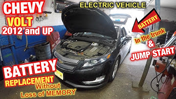 2014 Chevy VOLT how to replace battery or jump start location from battery