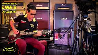 Line 6 SPIDER V 30 MkII Amplificador Guitarra Combo Modelador 1x8" 30W USB video