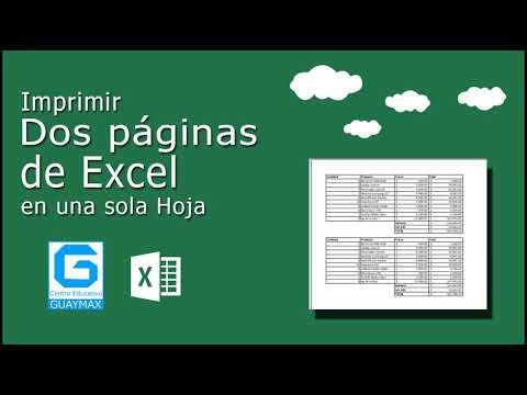 Imprimir dos páginas en una hoja de excel - YouTube