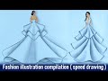 Fashion illustration compilation ( speed drawing )