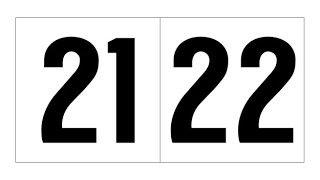 Number "21 & 22" Writing Practice For Kids