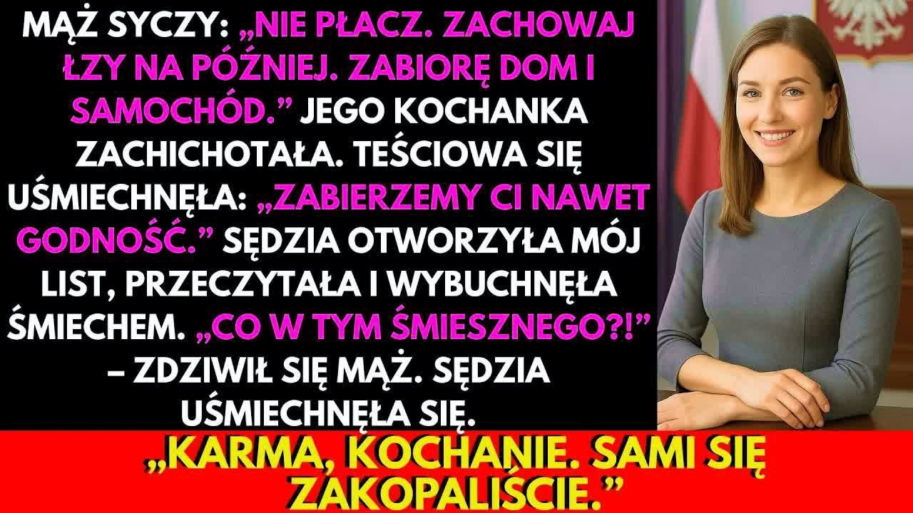 Mąż I Teściowa Chcieli Zabrać Wszystko – Dom, Auto I Honor, Ale Sędzia Pokazała Im Karmę!