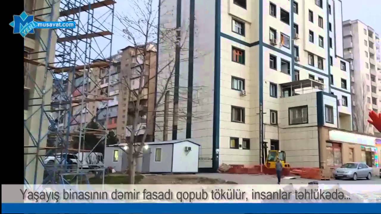neftekhimik nizhnekamsk Yaşayış binasının dəmir fasadı qopub tökülür, insanlar təhlükədə…