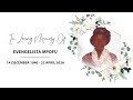 LATE EVENGELISTA MPOFU FUNERAL SERVICE