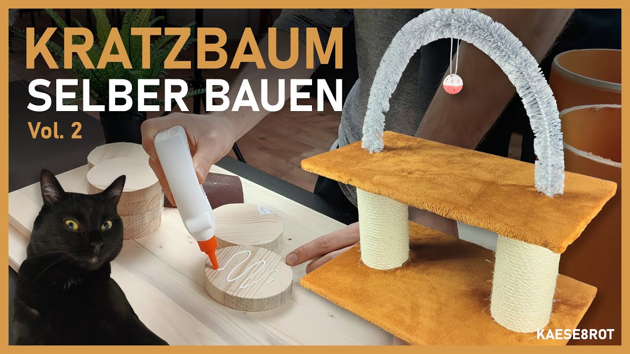 DIY Kratzbaum aus KG Rohren und Holzplatten - Einfache Anleitung