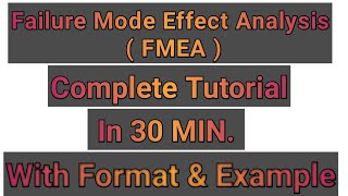 PFMEA, Process Failure Mode and Effects Analysis, FMEA