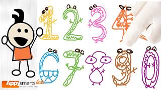 Sago Mini Doodlecast: Drawing Numbers 1-12 with Appysmarts Kids