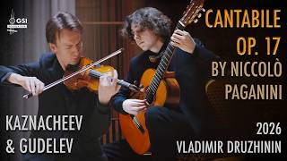N. Paganinis Cantabile Op. 17 performed by K. Kaznacheev & S. Gudelev. Guitar: 2026 V. Druzhinin
Guitar: 2026 Vladimir Druzhinin SP/AR (coming soon) https://www.guitarsalon.com/blog/cs-vladimir-druzhinin-and-new-piece-by-rudnev
Violin: 2025 Vladimir Druzhinin (built under the guidance of Timofey Tkach)
In loving memory of Timofey Tkach (1966-2026)
Instagram: https://www.instagram.com/guitarsaloninternational/
Facebook: https://www.facebook.com/guitarsalon
Twitter: https://twitter.com/guitarsalon
Heres Konstantin Kaznacheev (violin) and Sergei Gudelev (guitar) performing Cantabile Op. 17 by Niccolò Paganini. The guitar featured in the video is a 2026 Vladimir Druzhinin made with spruce top and African rosewood back and sides.
http://www.guitarsalon.com/
All proceeds from the monetization of this video go to the GSI Foundation, a non-profit organization that raises money to support music education in public schools. Visit our site for more information: https://www.guitarsalon.com/foundation
#friendsofgsi #classicalguitar #guitarsaloninternational #gsi N. Paganinis Cantabile Op. 17 performed by K. Kaznacheev & S. Gudelev. Guitar: 2026 V. Druzhinin