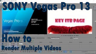 How to Render Multi Videos HD in Sony Vegas pro 13