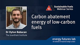 Webinar: Carbon abatement energy of low-carbon fuels