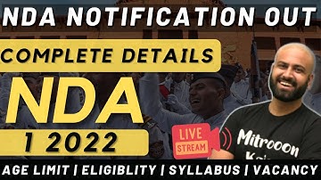 UPSC NDA 1 2022: Notification Out | पुरी जानकारी- All Explained In Hindi | Learn With Sumit