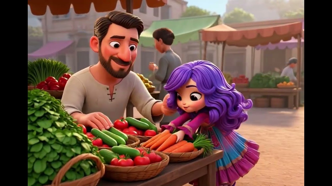 A little poor girl #baby girl purple hair #cute poor hardworking girl 