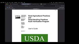 USDA GAP & GHP Audits- Calloway Jamerson