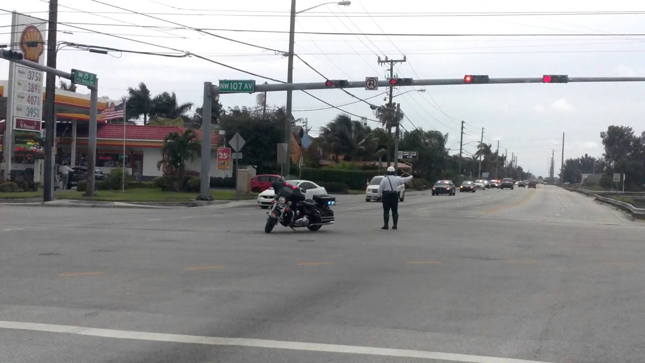 Miami police escort YouTube