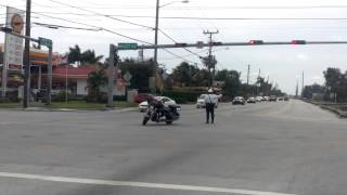 Miami police escort