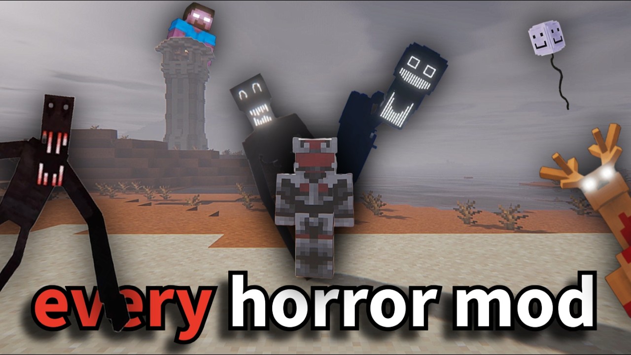 Minecraft with EVERY Horror Mod is Unintentionally Hilarious - YouTube