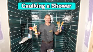 Caulking a Shower