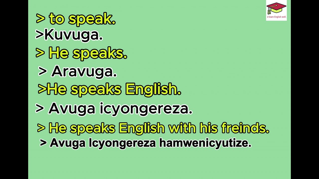 Menya verbs ningero zazo muburyo bworoshye.