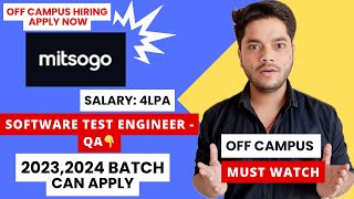 Off Campus Drive 2023/2024 | Software Test Engineer QA Hiring | Apply Now! screenshot 4