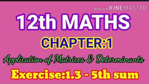 TN- 12th MATHS Chapter:1( Exercise:1.3 - 5th sum )
