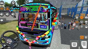 💥Happy Ride Bus Lighting Difficult Road Map Best Android Gameplay Video 