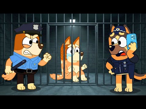 Please police, Mommy Bluey is innocent! | Bluey Funny Animation