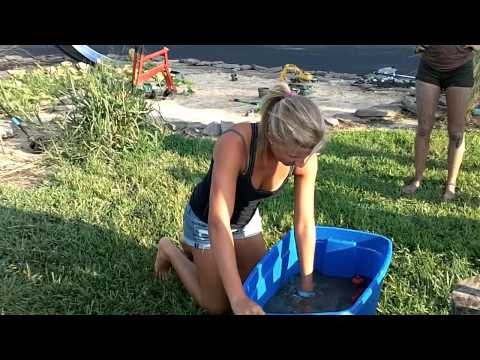 Haleigh Bobbing for Pig's Feet