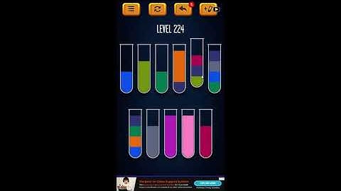 Water Sort Puzzle - Color Liquid Sorting Game Level 224 Solution