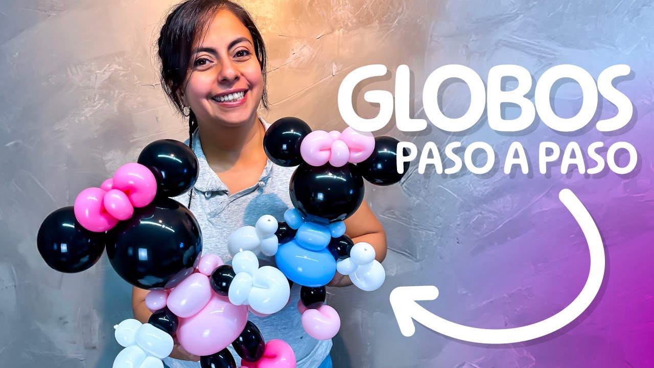Minnie Mouse con Globos | Paso a Paso
